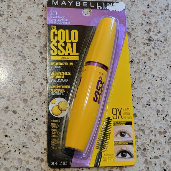 2 Maybelline The COLOSSAL Washable Mascara #230 GLAM BLACK Collagen Infused✨️NEW - Picture 4 of 8